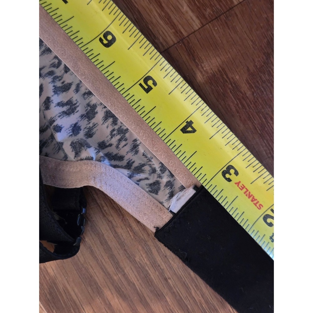 Leopard Print Push Up Bra Tan Black Animal Print Underwire Molded Cup Lingerie - Picture 3 of 4